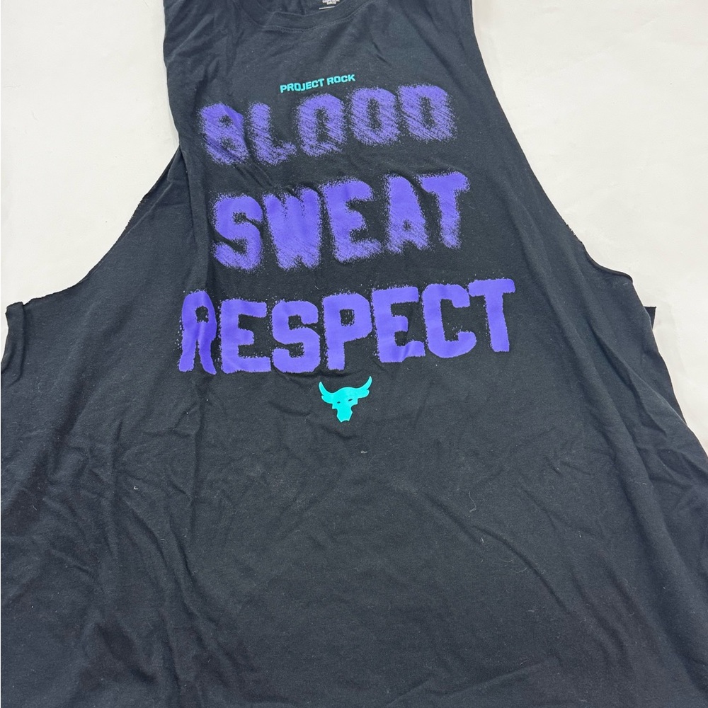 Under Armour Black Tank Top with Purple Text